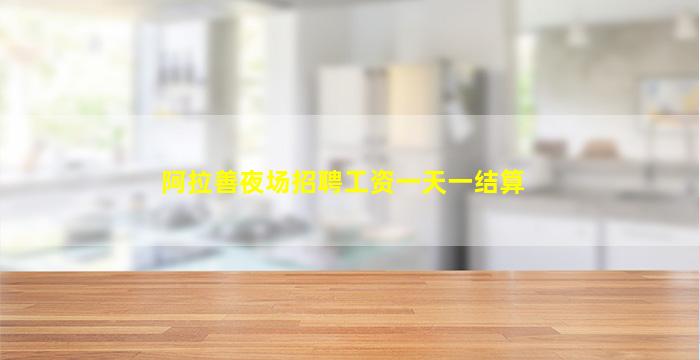 阿拉善夜场招聘工资一天一结算